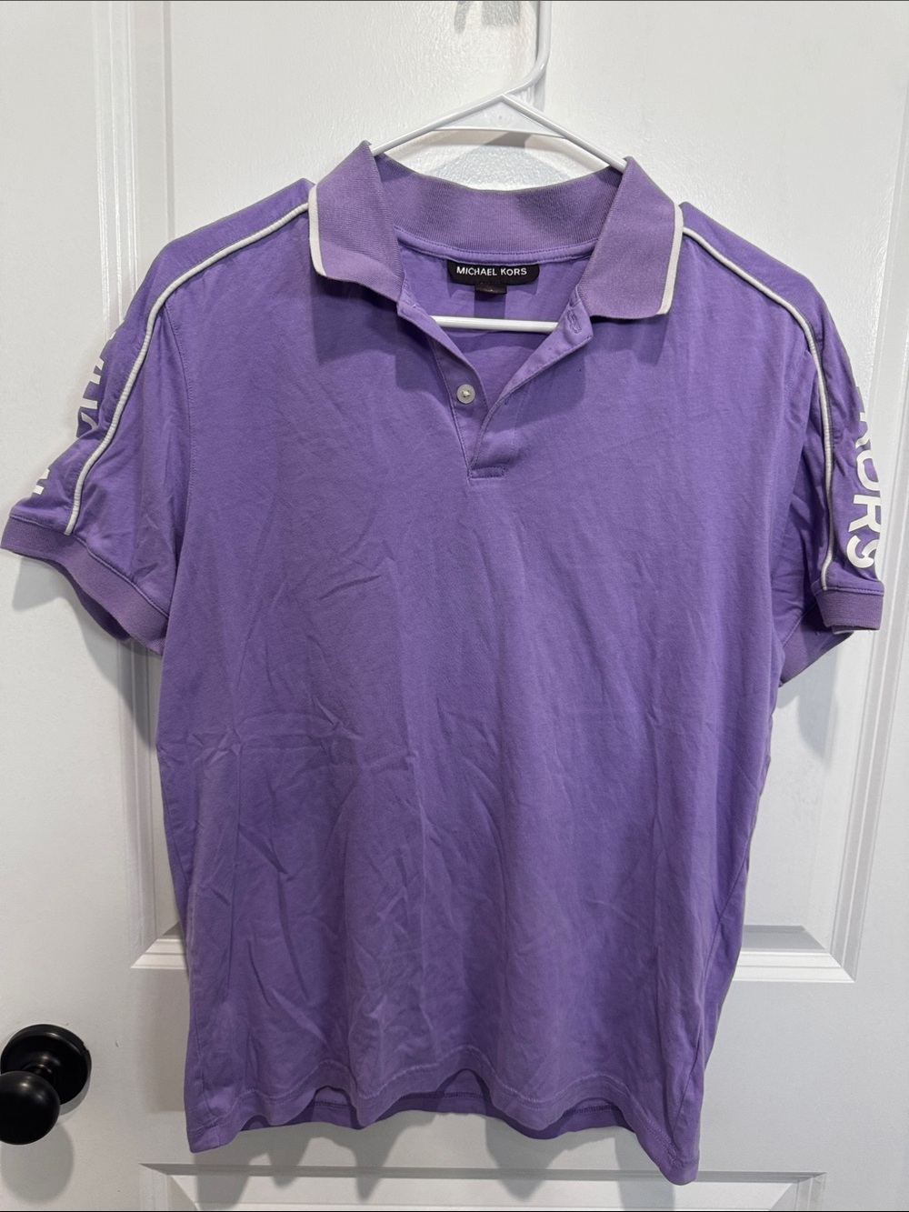 Michael Kors Men’s Lavender Polo with White Piping